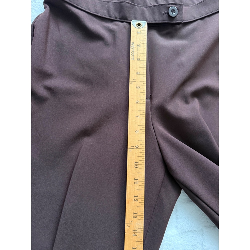 Kim Rogers Womens Brown Straight Leg Dress Pants Size 8 Average Career Trousers - Picture 7 of 9
